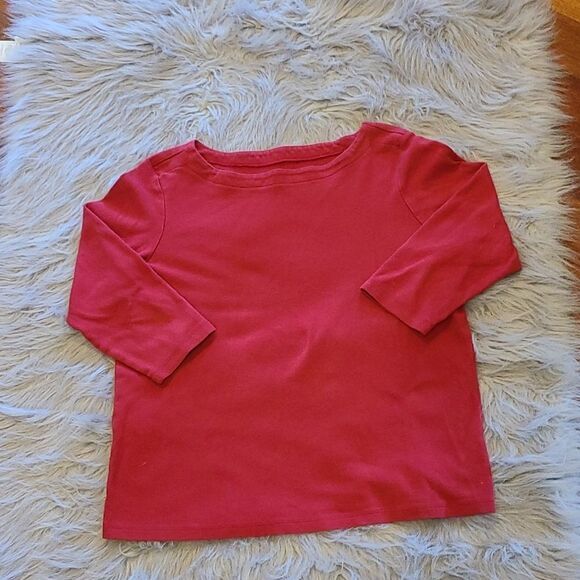 Coldwater creek womens red 3/4 sleeve shirt size medium - Picture 1 of 7